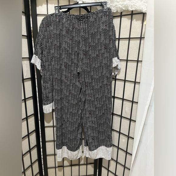 Donna Karan Black and White Polka Dot PAJAMA Sleepwear FEMININE, WOMEN SIZE L - Picture 4 of 10